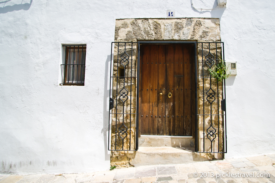 Doorway into a white home