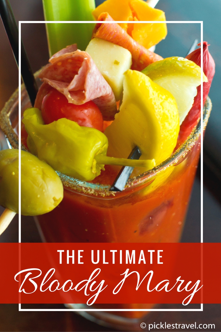 The best homemade bloody mary recipe is easy, spicy and made with clamato juice, then topped with anything you can imagine- like shrimp, cheese and meat sticks!