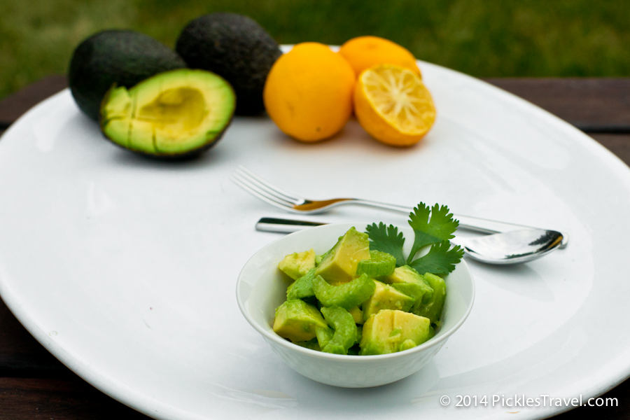 celery avocado Salad Time on a hot summer day