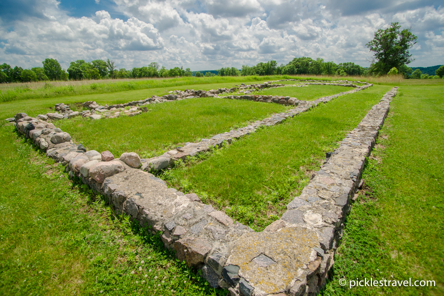 Strolling along the ruins at Fort Ridgely