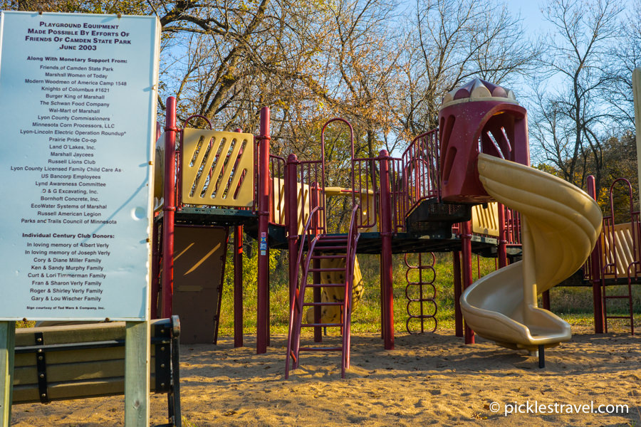 kid friendly playground equipment at Camden State Park
