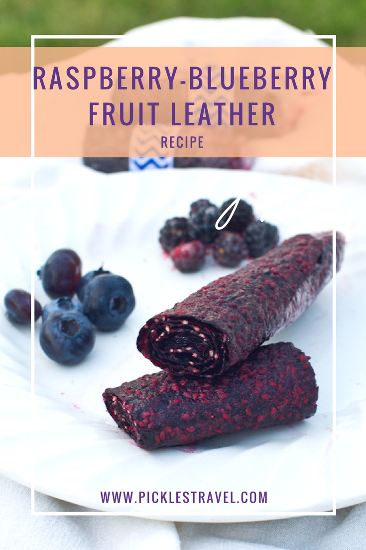 Raspberry-Blueberry Fruit Leather are an easy to make, healthy, delicious after-school snack for the kids or terrific for hiking and trekking adventures. Full of vitamins, nutrients and flavor- plus it's cheap to make and light to carry.