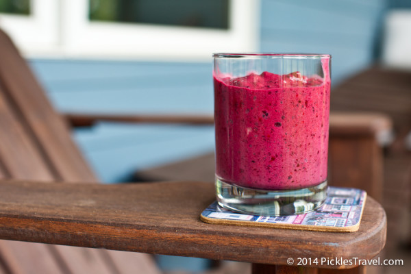 Smoothie- Wild raspberry and banana drink