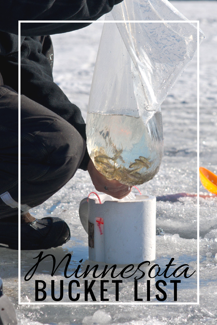 Things to do in Minnesota during Winter, Spring, Summer and Fall a MN Bucket List for traveling the state seasonally including ice fishing and the state fair