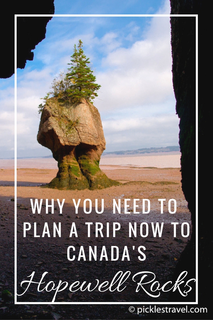 Plan your next Road Trip vacation to Canada's Bay of Fundy to enjoy the beautiful National Park at Hopewell Rocks in New Brunswick- including tips on when to go, where to stay and things to do while there!