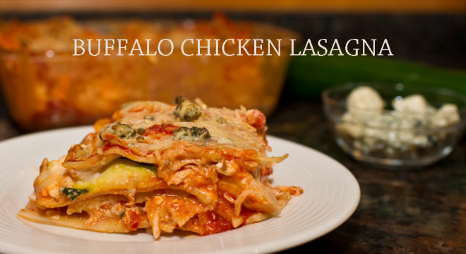 Buffalo Chicken Lasagna with zucchini recipe