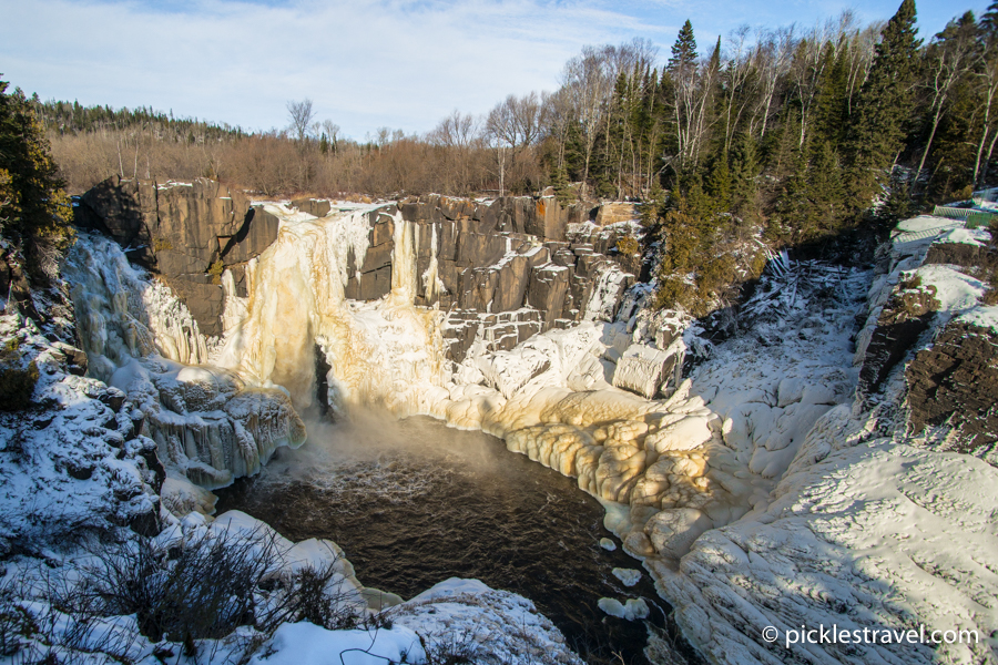 grand portage state park frozen waterfalls