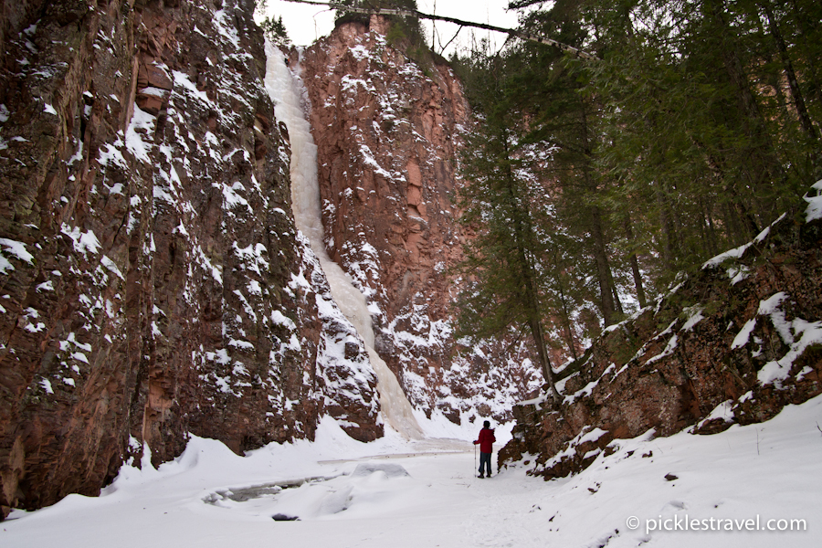 Frozen Devil Track River and waterfalls