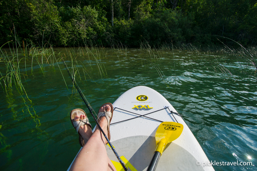 Fishing from the C4 Waterman Inflatable SUP