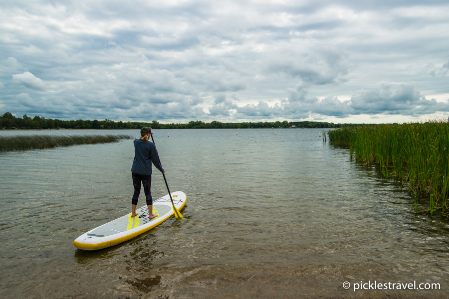 Paddle boarding at Lake Carlos State Park