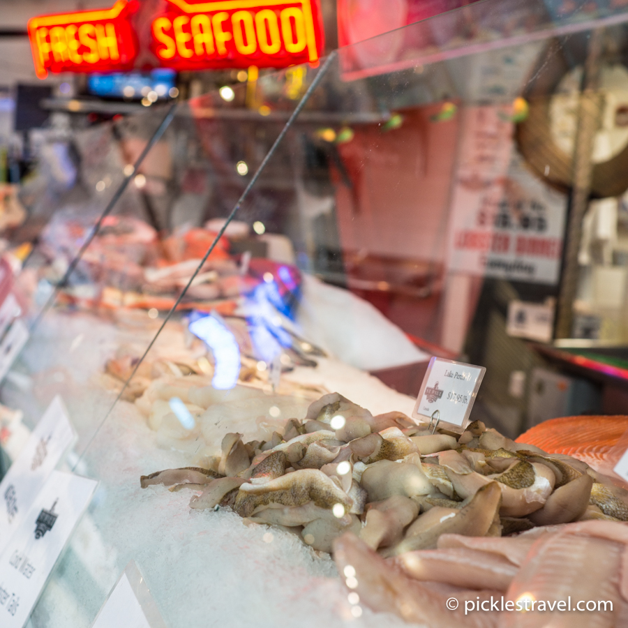 Seafood at Milwaukee public market