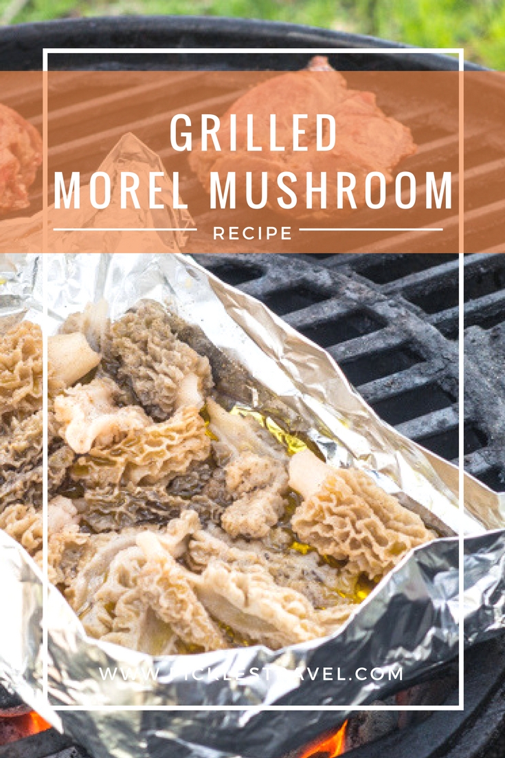 Recipe for grilled morel mushrooms which are the perfect topping for steak, pork chops or even grilled venison steak or burgers. A delicious and healthy wild edible addition to any spring backyard bbq.