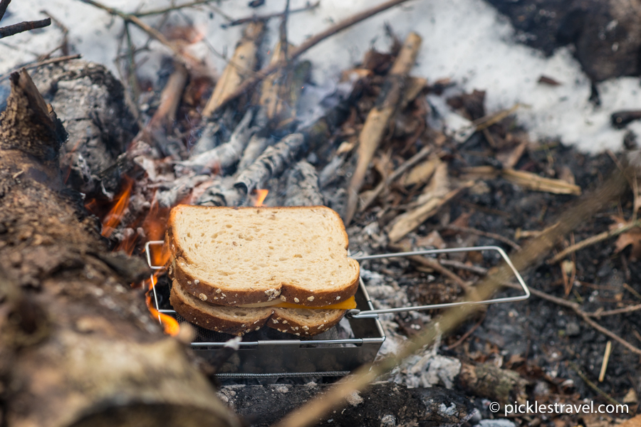 How to make a grilled cheese sandwich on the Heritage Packable Grill