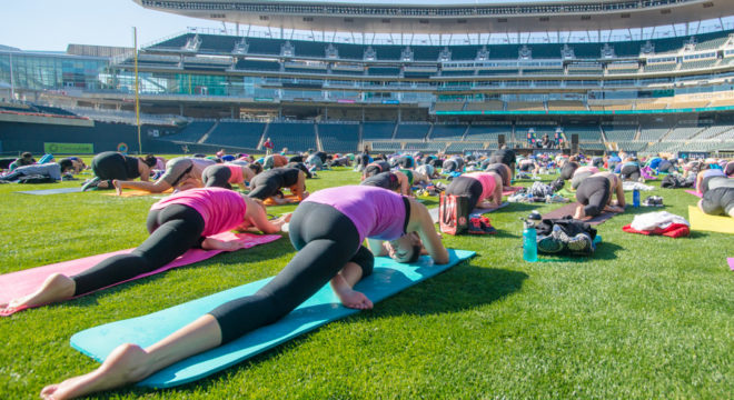 Fitbit Local included Free Yoga in Target field, Twins Stadium