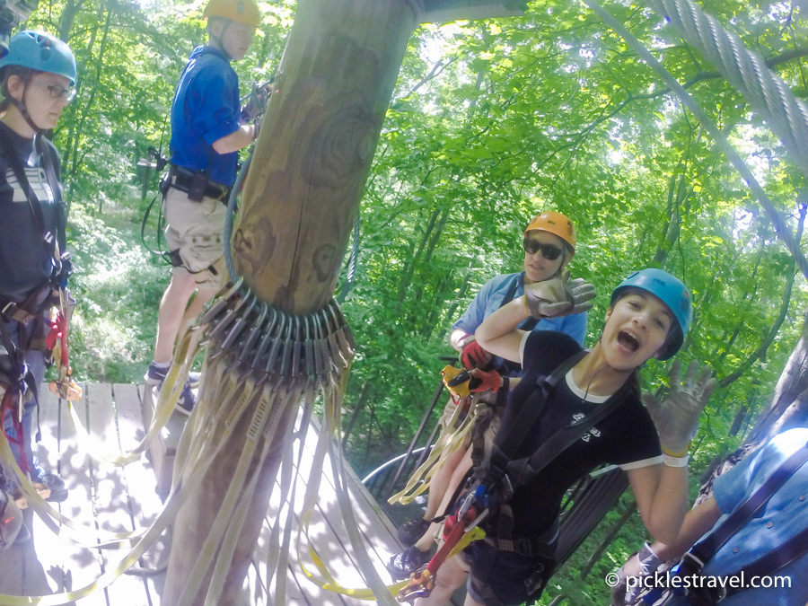 excitement of the outdoor adventure in Minnesota of zip lining