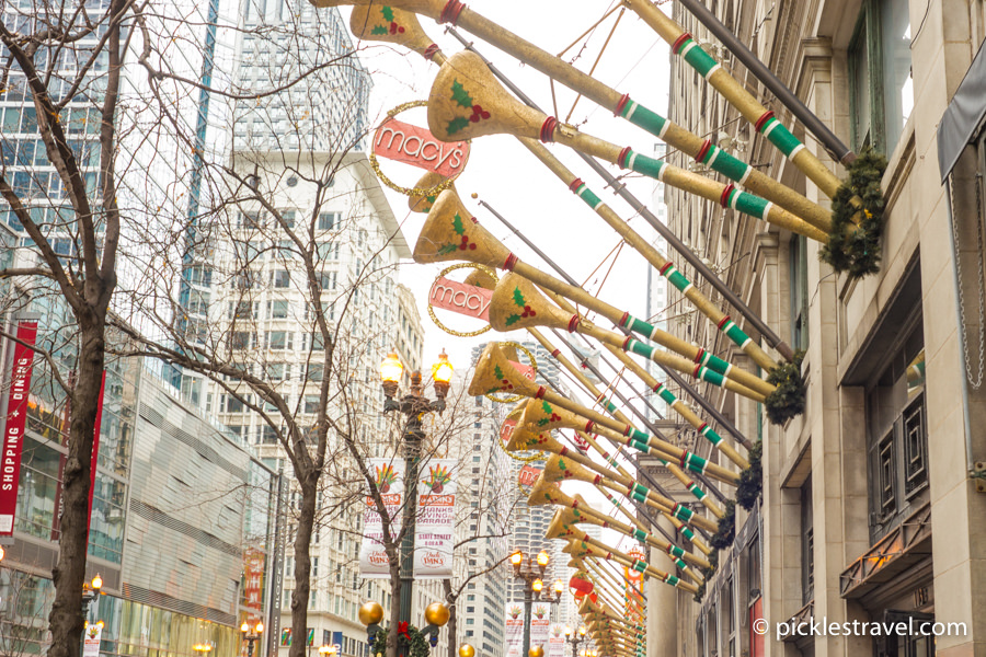 Christmas in Chicago at Macy&#39;s Department Store • Pickles Travel Blog for Food and Family Travel