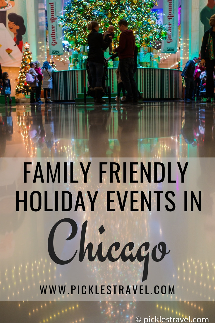 Family Friendly Holiday Events in Chicago including ice skating, Christmas trees, lighting ceremonies, parades, food, shopping and more travel activities